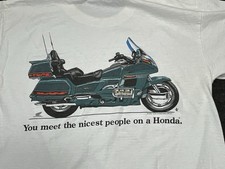 Vtg Honda Goldwing T-shirt You Meet The Nicest People On A Honda 38"