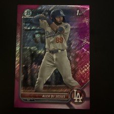 2022 Bowman Chrome 1st Fuchsia Shimmer Refractor /199 Alex De Jesus #BCP-164