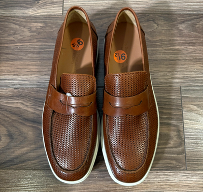 To Boot New York -  Men\'s  Zenith Brown Leather Woven Loafers * Brand New * Sz 9 Zenith Cognac Woven Leather Men main image 4