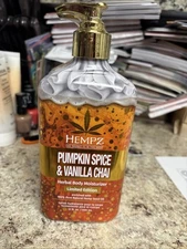 HEMPZ PUMPKIN SPICE & VANILLA CHAI 17 Oz Fresh SMALL BUSINESS 🍒🦄😍