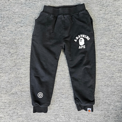A Bathing Ape Bape Baby Fleece lined Sweatpants Joggers Size 110cm Black