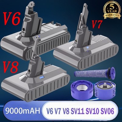 9Ah Akku Für Dyson V6 V7 V8 Animal Absolute Staubsauger Sony Cell Akku + Filter