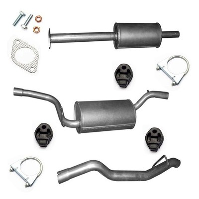 Komplett Auspuff 3-teilig für Ford Focus III Turnier 1.0 Ecoboost + Montageware