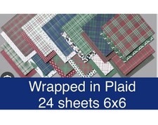 Stampin Up WRAPPED IN PLAID Designer Series Paper DSP 24 Sheets 6x6, 1/2 pack