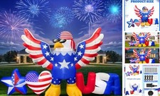 8.2FT Long 4th of July Inflatables Decoration Patriotic Blow up Bald Eagle