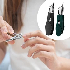 Slanted Nail Clipper Fingernail Cutter Ergonomic Wide Jaw Opening Clipper for
