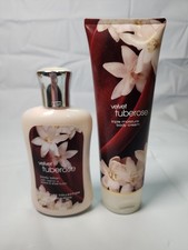 Bath Body Works 8oz Velvet Tuberose Body Lotion Triple Cream SET Discontinued