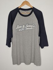 Vintage Ben & Jerry's Ringer 3/4 Sleeve T-shirt Tee Anvil XL