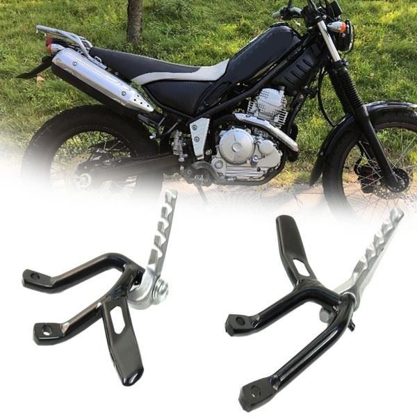 2X Motorrad Hintere Fahrer FußRasten FußPedale Set, Schnellmontage-image