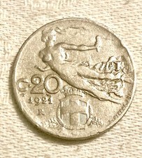 Kingdom of Italy - Vittorio Emanuele III - 20 Centesimi (1921) - UNC