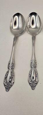 Oneida Deluxe RAPHAEL Stainless  Oval Place Soup Spoons Set of 2 - 6 7/8 ''