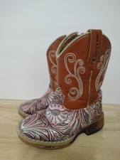 Toddler Girls Twister M F Western Elizabeth Boots Size 5 Cowgirl Boots Embossed