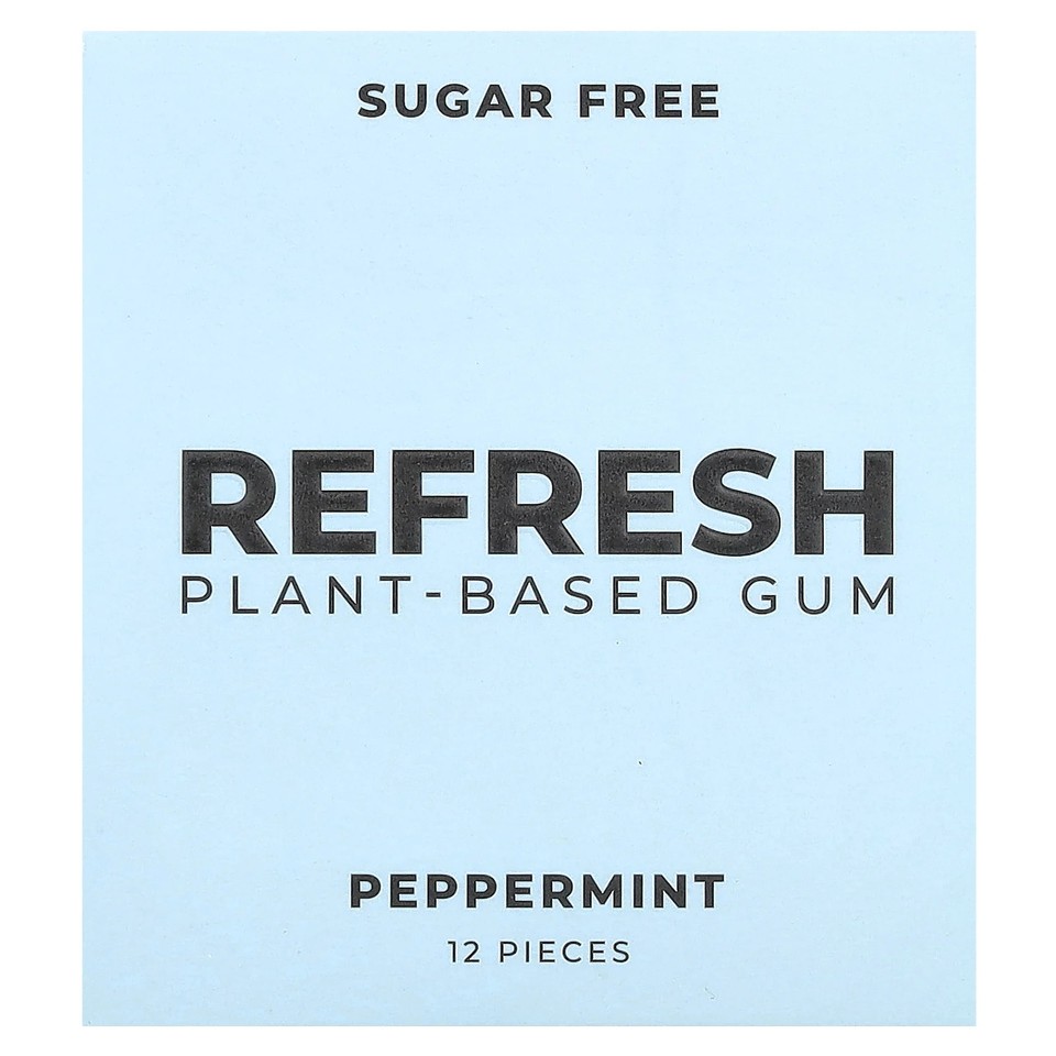 Plant-Based Gum, Peppermint, 12 Pieces
