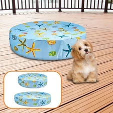Round Dog Pool Cover Foldable Pet Swimming Pool Cover Washable Waterproof
