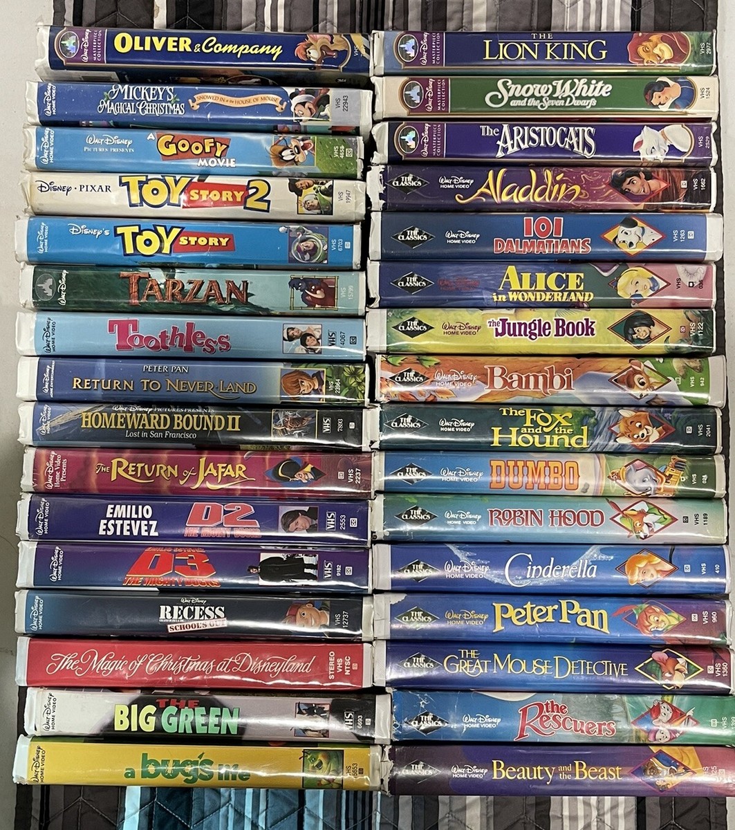 Disney VHS Collection (Black Diamond & Masterpiece) With Bonus