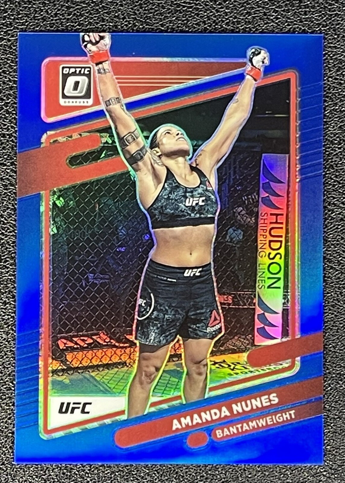 2022 UFC Donruss Optic Amanda Nunes #15 Blue Prizm Base 72 /99