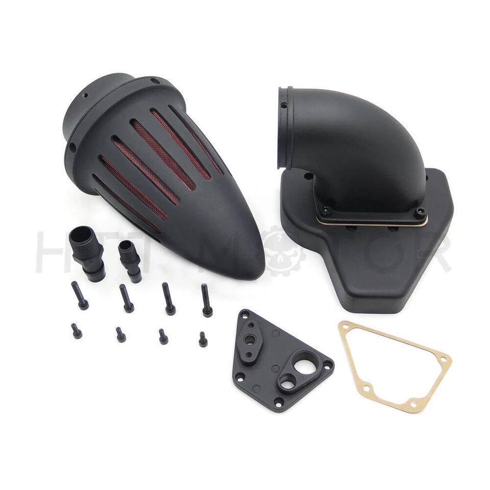 Kits de filtro de aire bala de admisión negro para Honda Vtx 1800 R S C N F 2002-2009 Foto 4 de 4