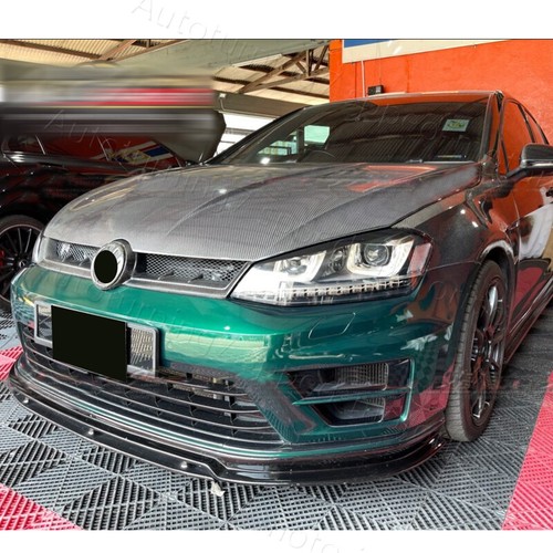 For VW Golf 7 MK7 VII GTI R 14-17 Dry Carbon Front Bumper Grille Hood Trim Cover - Picture 5 of 14
