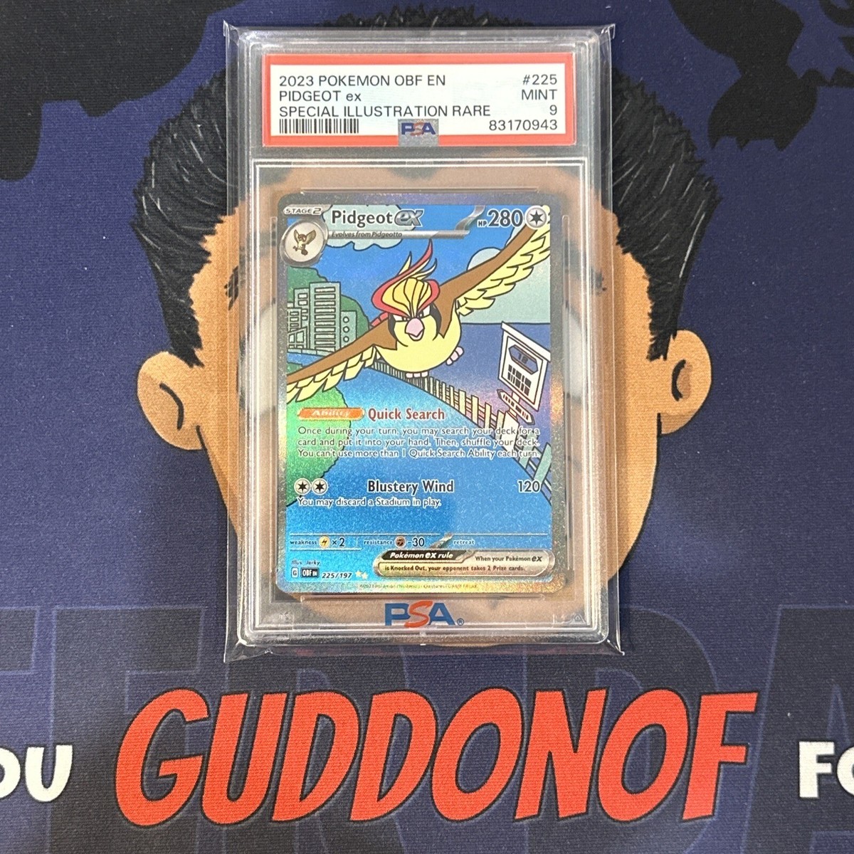 PSA 9 MINT 2023 Pokemon Obsidian Flames PIDGEOT EX #225 PSA 9 MINT 2023 Pokemon Obsidian Flames PIDGEOT EX #225