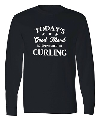 Curling Player Long Sleeve T-Shirt Winter Sport Team Curler Funny Gift 