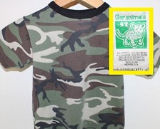 Garanimals vintage youth t-shirt camo fatigue cotton poly USA green brown black