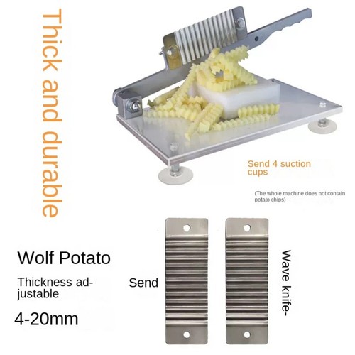 Home Wave Knife Potato Cutter Cutting into Fancy Wolverine Shapes - Picture 7 of 18