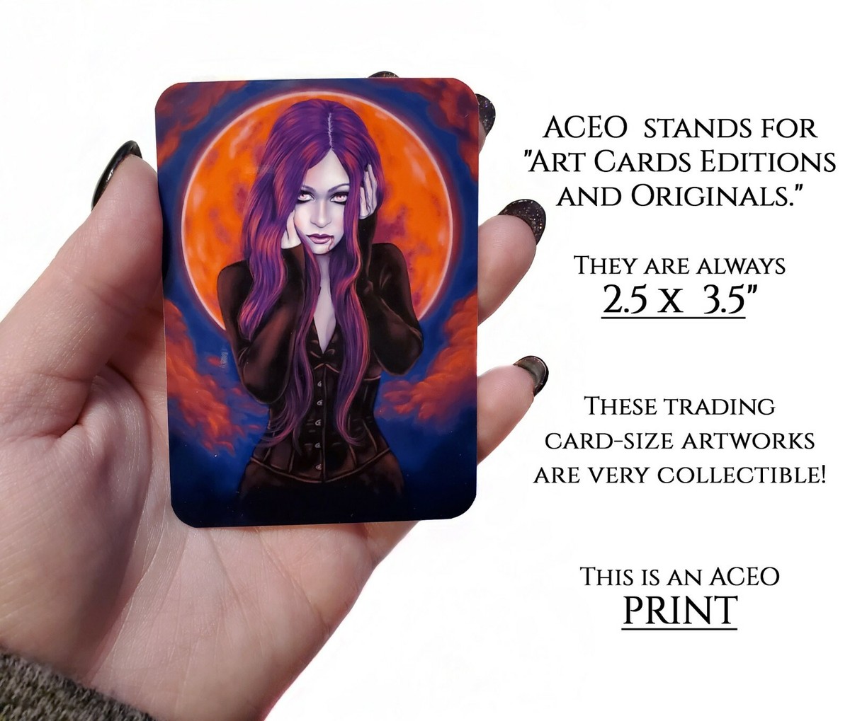 Gothic Halloween Fantasy Art ACEO PRINT pumpkins ghosts | eBay