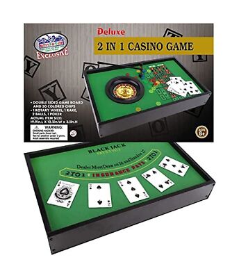 Matty's Toy Stop Deluxe 2 in 1 Casino Games Featuring Blackjack