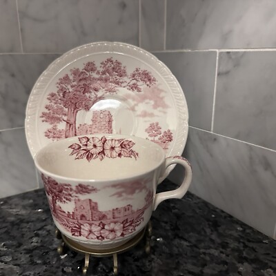 Royal Tudor Ware Barker Bros Pink Waltham Tea Cup And Saucer England
