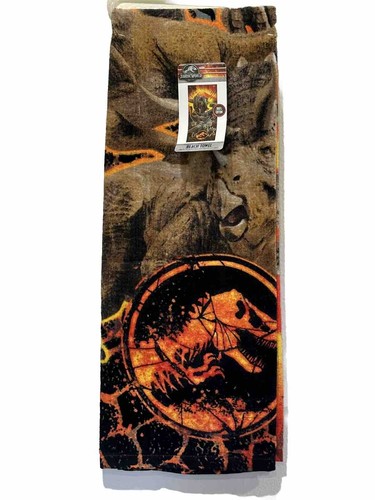 Jurassic World Kids Dinosaurs Beach Pool Towel 28" x 58" Cozy 100% Cotton