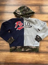 Boys Ralph Lauren Color Block Hoodie Size Small