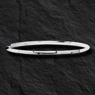 14k Weißgold 8'' Slip-On Stapelbar Mode Armreif/Armbänder 2,3 Gramm 2,25 mm