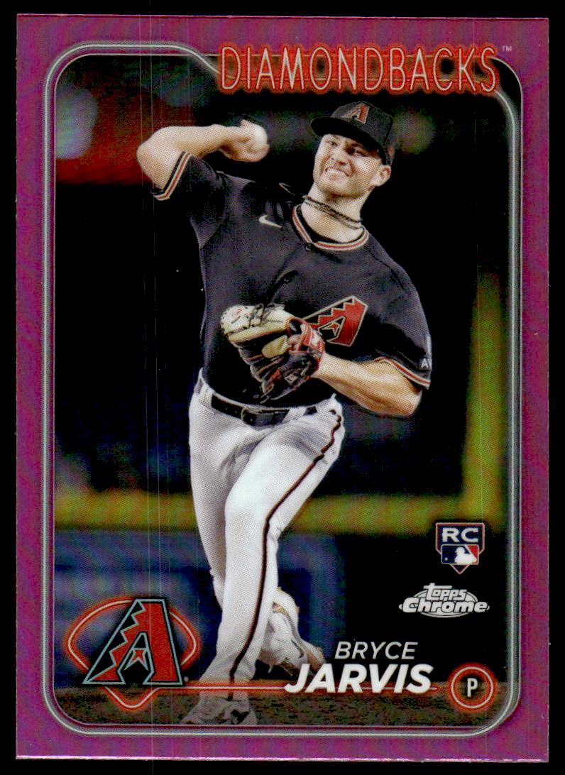 2024 Topps Chrome 75 Bryce Jarvis Diamondbacks RC Baseball Card Pink Refractor