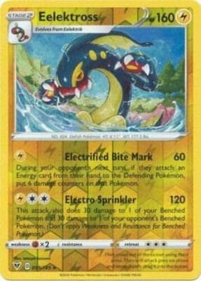 Pokemon - Eelektross - 059/185 - Reverse Holo Rare - Vivid Voltage