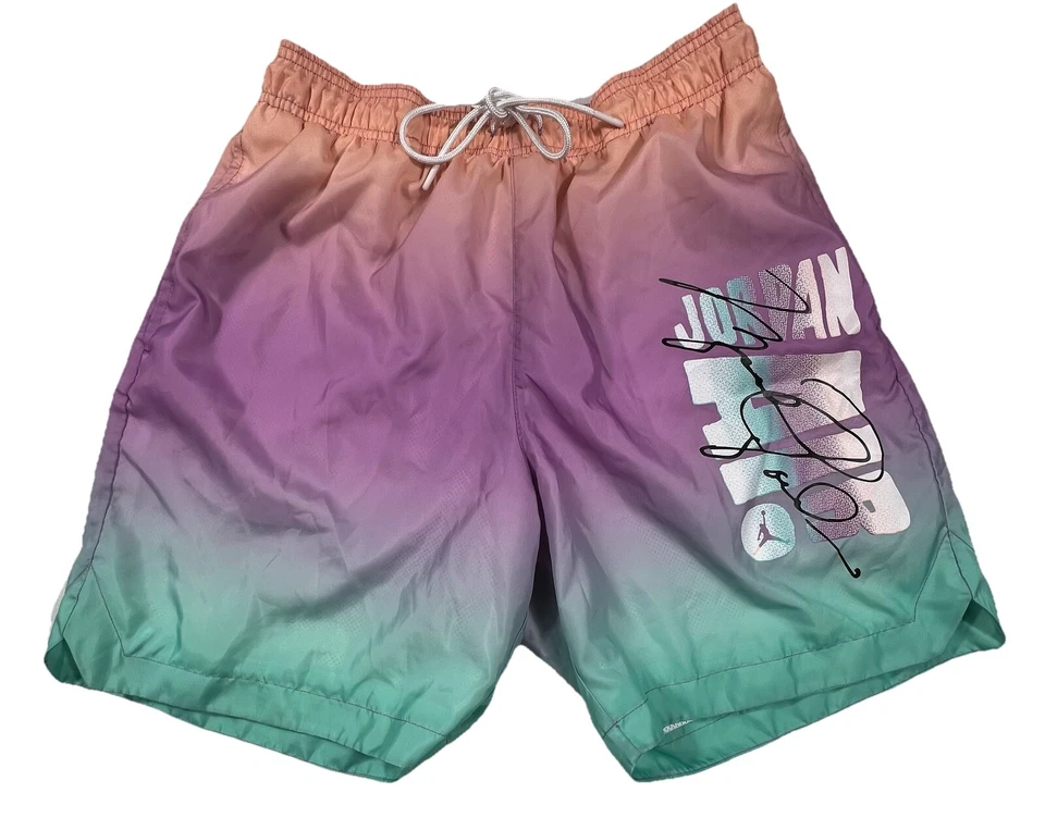 NIKE AIR JORDAN Herren M Badeshorts Pastell Poolside Logo Gefüttert Badehose Retro