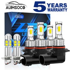 For Chevy C2500 Silverado Cab 1990-1999 Led Headlight Fog Light Bulbs Cold White