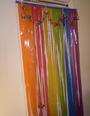 Rainbow Colors Curtain Reinvented Hangs on any Window or Door No Tools Needed
