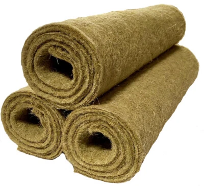 PEMMIPRODUCTS Nager-Teppich aus 100 % Hanf, 60 x 40 cm, ca. 10 mm dick, 3er Pack, Hanfmatte