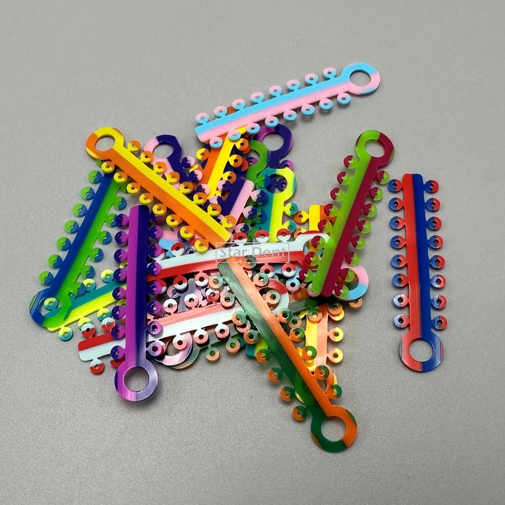 Dental Orthodontic Elastic Ligature Ties Rubber Bands Brackets Brace