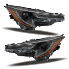 Silscvtt Left+Right Headlight For 2023 2024 Toyota Corolla Hybrid L LE Base Lamp