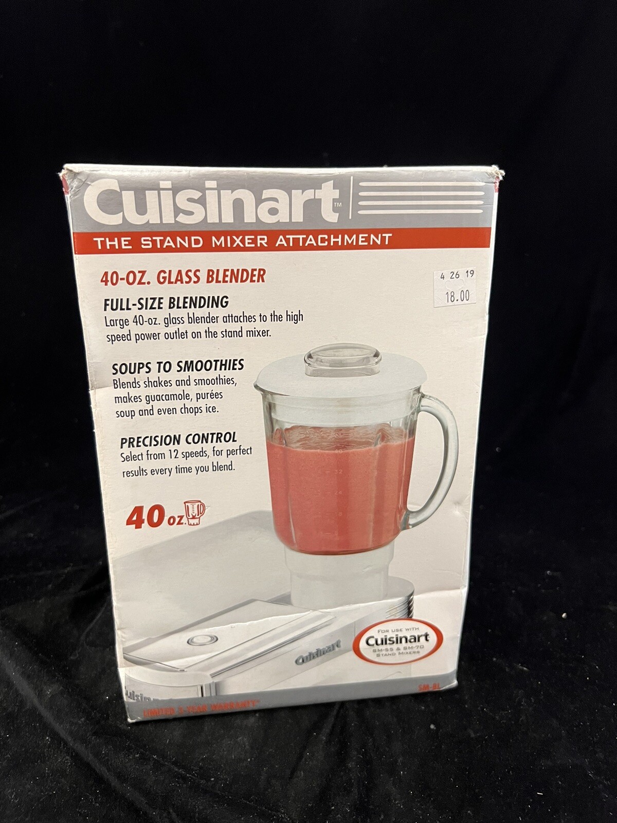 Cuisinart White 36 Oz Blender Attachment for Stand Mixer