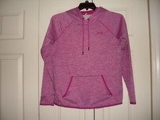 Womens Under Armour Loose Cold Gear pull over hooded sweatshirt size small
