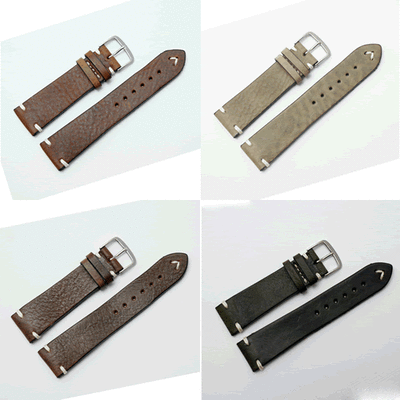 Fluco Hunter Watch Strap Vintage Style Brown Beige Dark Brown or Green AB8 eBay