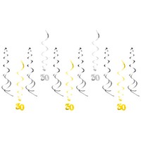 30. Geburtstag Wirbel Spiral DeckenhäNger Girlande Set Mit Spiegeleffekt Deko