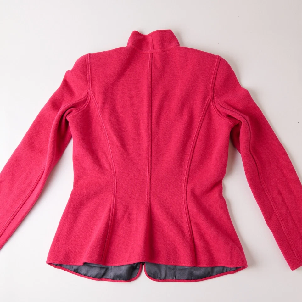 Giorgio Armani Womens 8 IT 46 Pink Mock Neck Jacket Full Zip Dopamine Barbiecore - Image 3 of 4