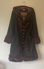 Joe Browns Womens Faux Fur Red/black Coat - Used