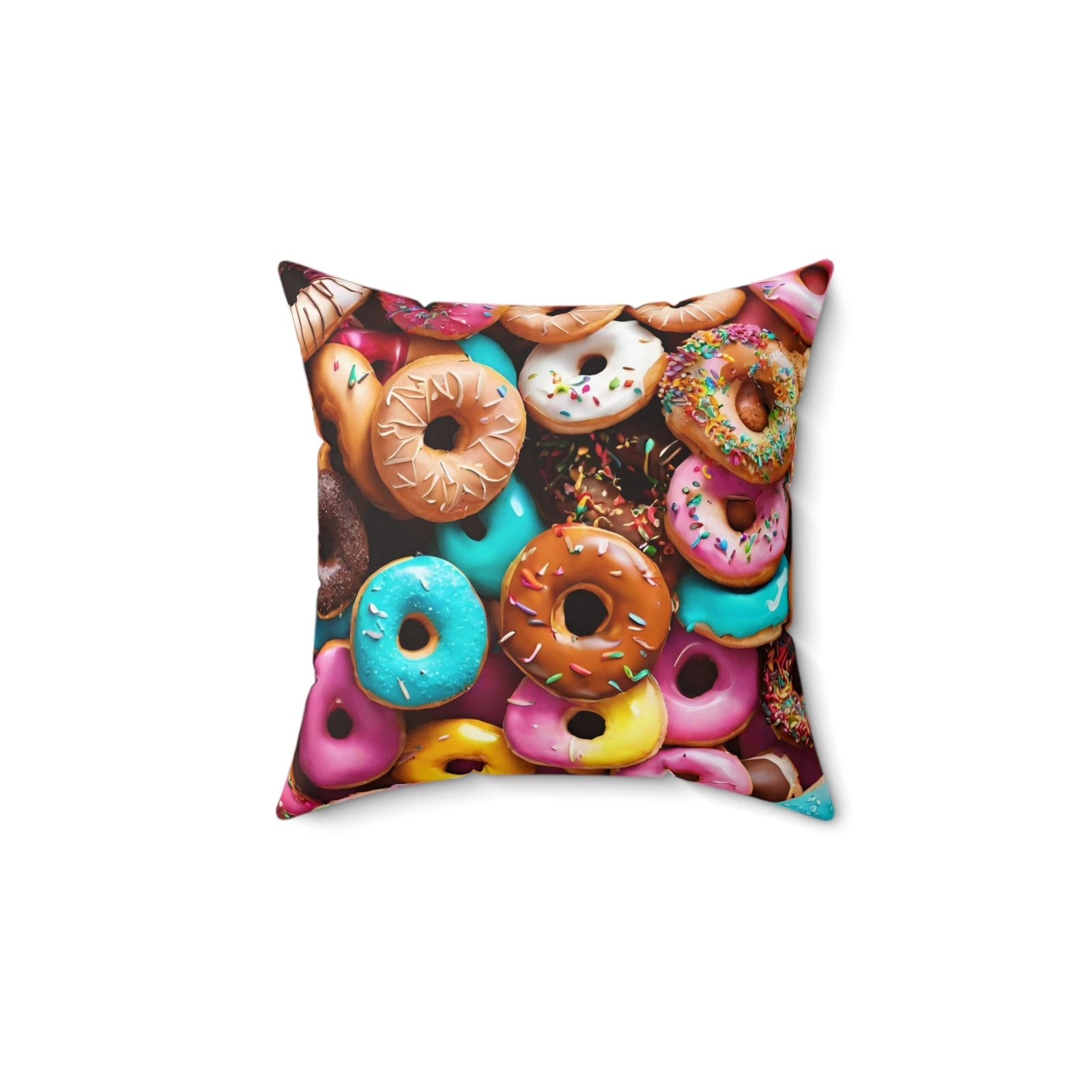 Colorful Donut Decor Pillow, Fun Home Accent, Throw Pillow for Kids, Gift for