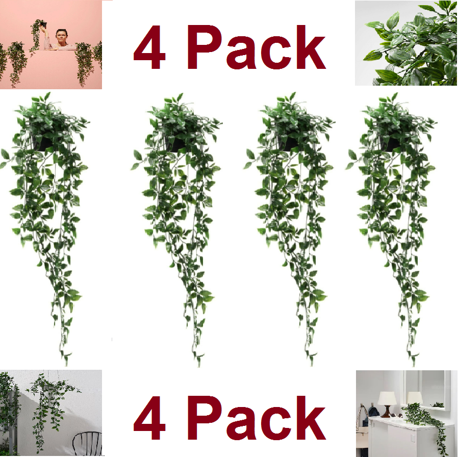 4 x IKEA FEJKA Artificial potted plant, hanging Vine Length 70cm