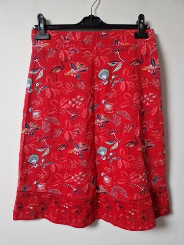 Römischer Flamingo Blumenmuster knielang dehnbar Jerseyrock Größe 10