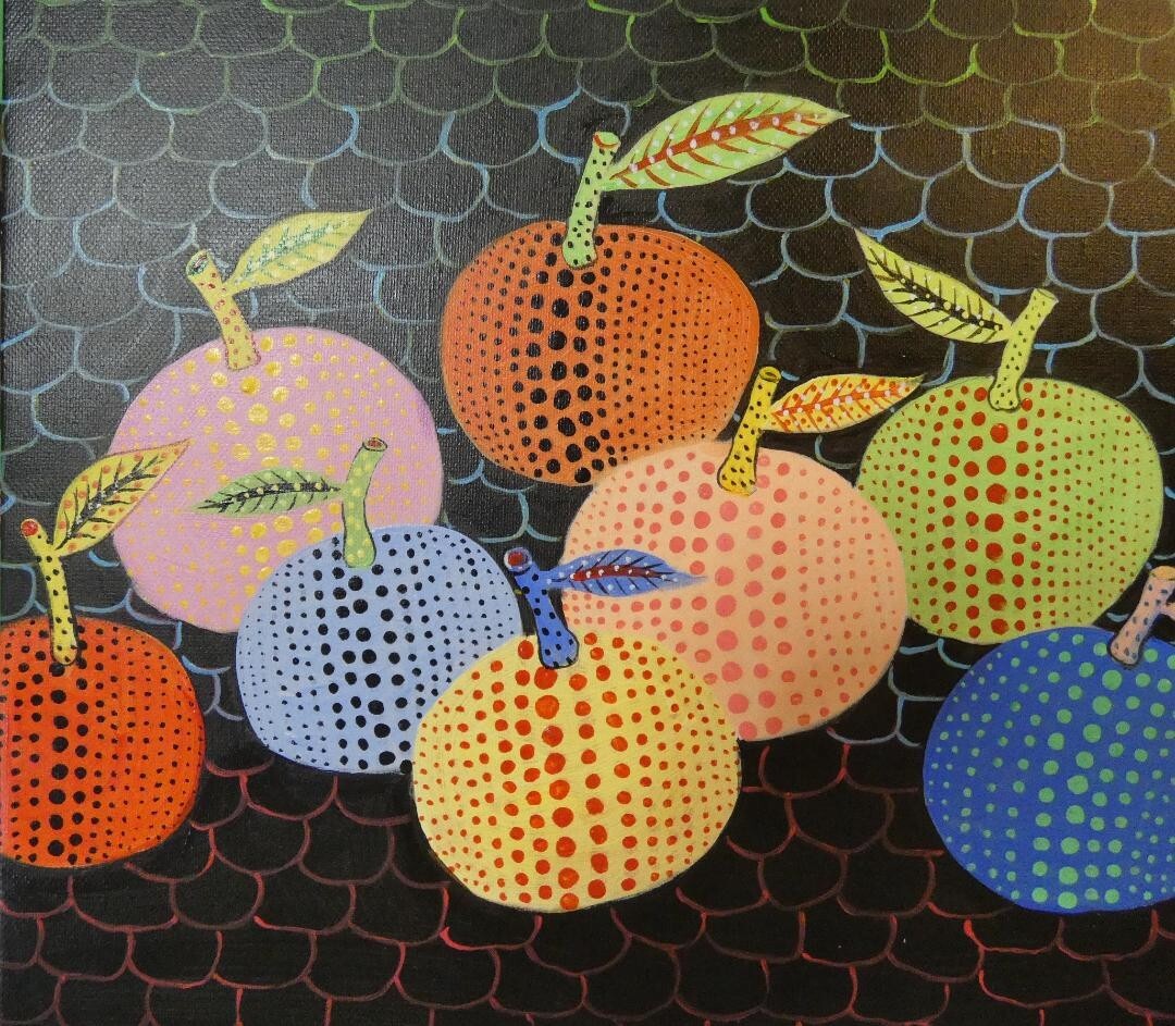 KUSAMA落書き Painting, oil painting, Yayoi Kusama 